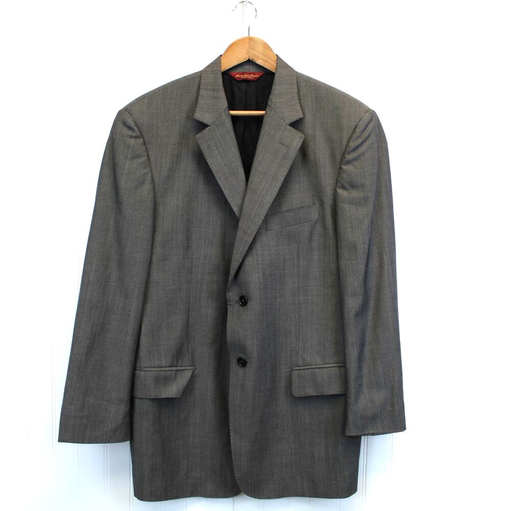 Pronto Uomo Couture Mens 40 Regular Blazer Reda Super 120s Gray 100% Wool‎ Italy